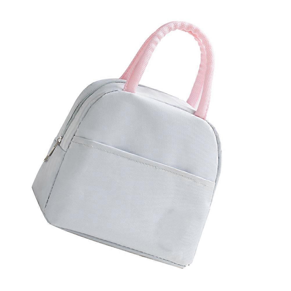 Lunch Tote Bag Simple Design Rectangular School Office Travel 23x20x14cm 1Pack