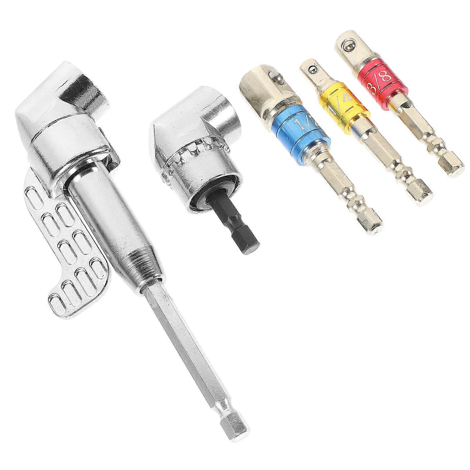 Right Angle Drill Attachment Impact Driver Socket Adapter For Home Appliance Repair Professional Mechanics 1 Set