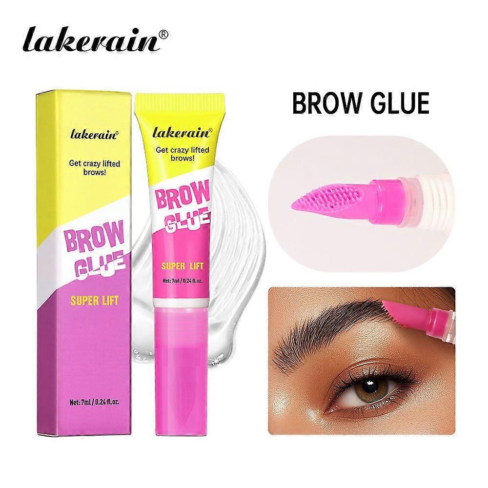 The Brow Glue Crazy Lift, Brow Lamination Gel with 16HR Strong Hold & Built-In Styling Comb - Clear Eyebrow Setting Gel - Brow Styling Glue