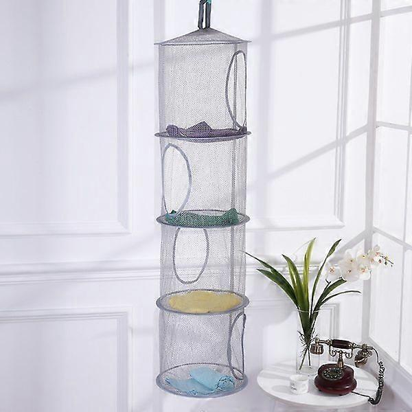 Children's storage net, hanging drying net, foldable mesh basket for plush