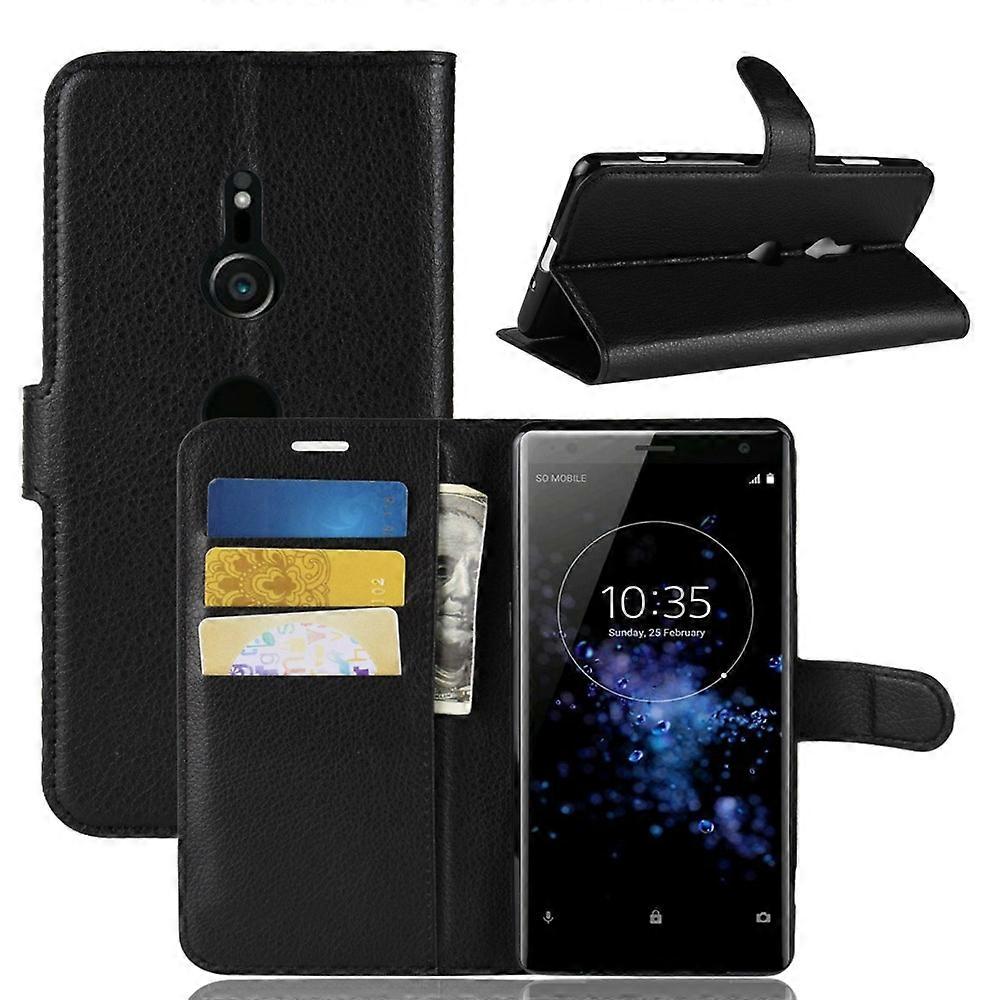For Sony Xperia XZ3 Litchi Texture Wallet Stand Leather Case Shell