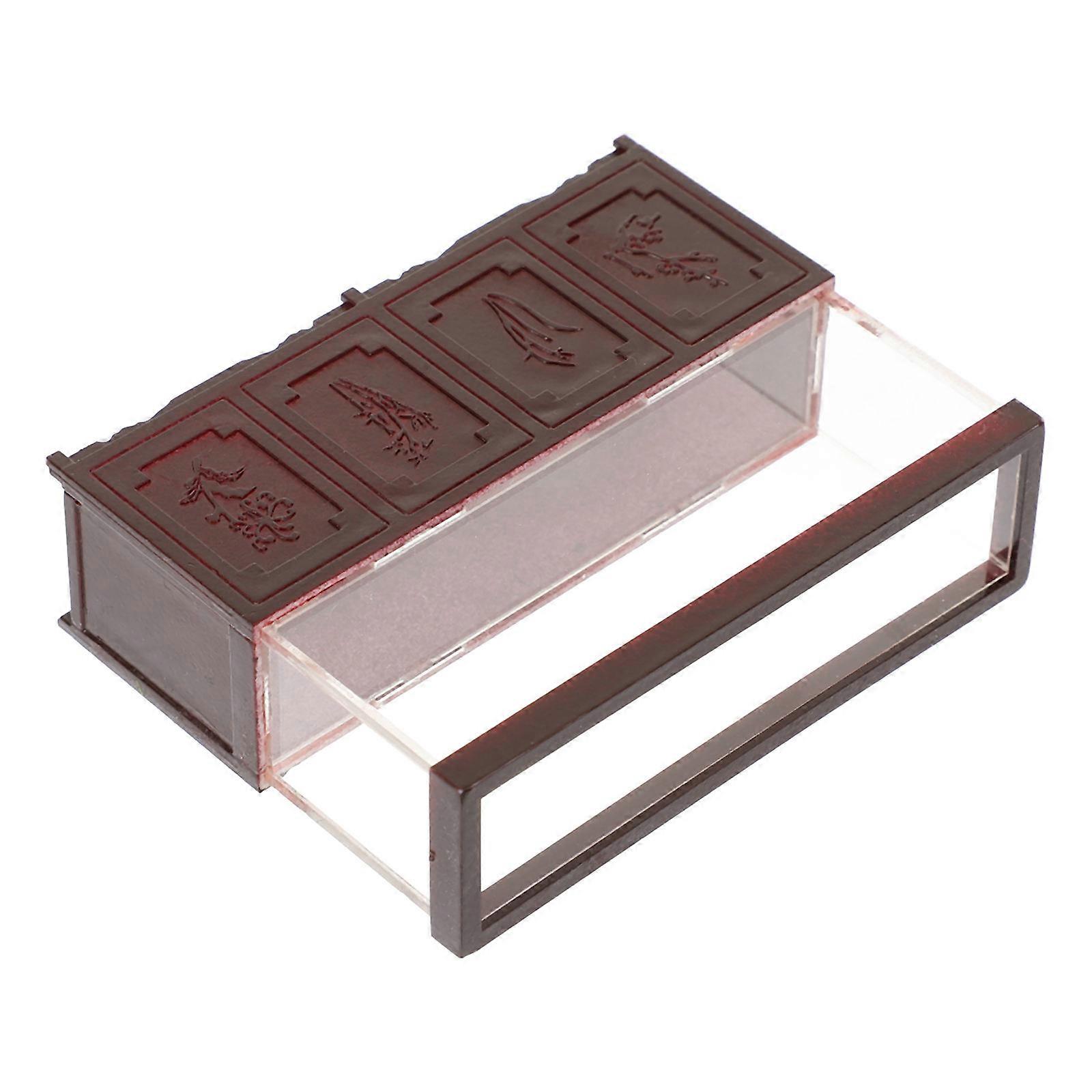 Mini Dark Brown ABS Fish Tank Props for Doll House Decoration 1:25 Scale