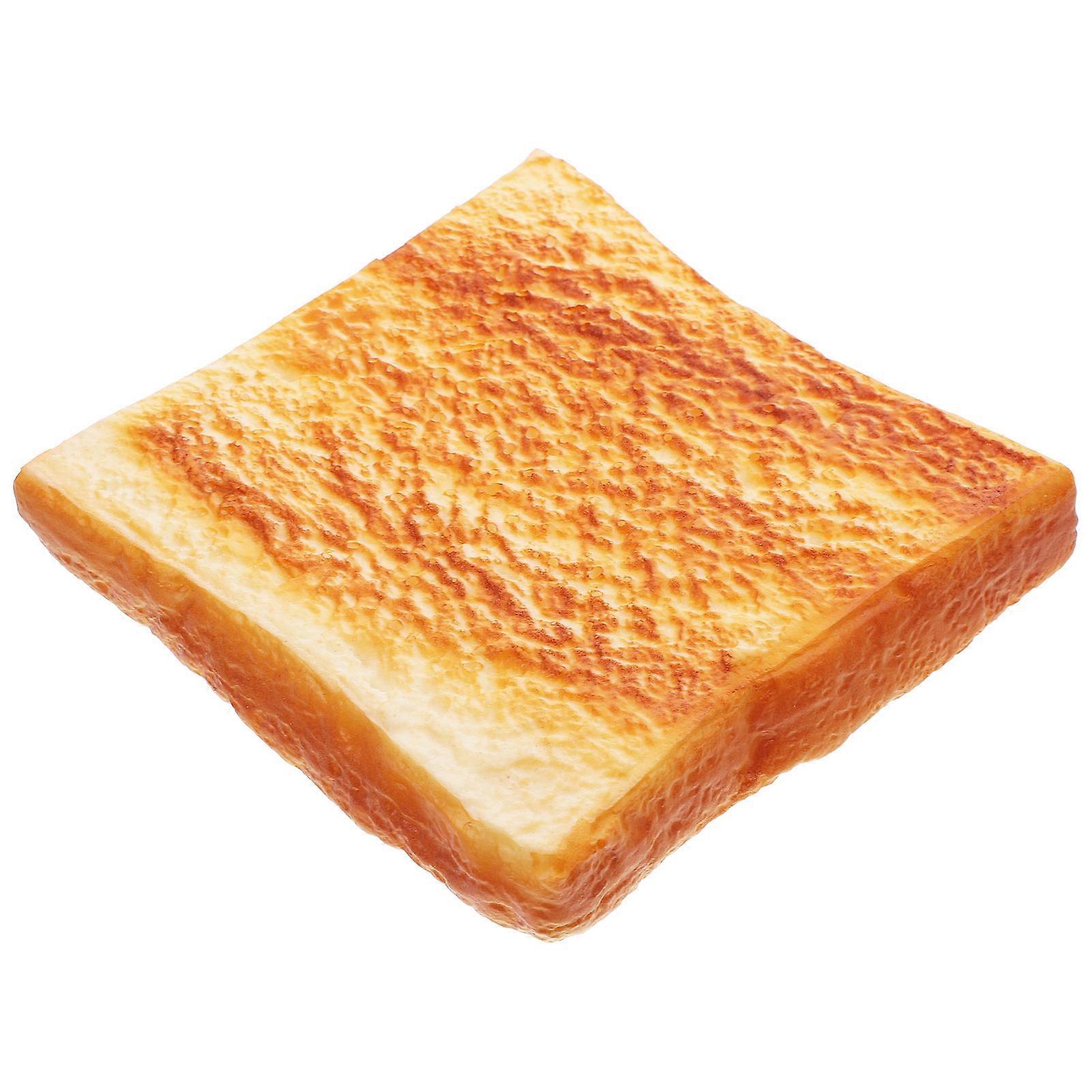 Fake Toast Bread Decoration Item Chocolate Color Photography Sessions 11.5x11.5cm 1Set
