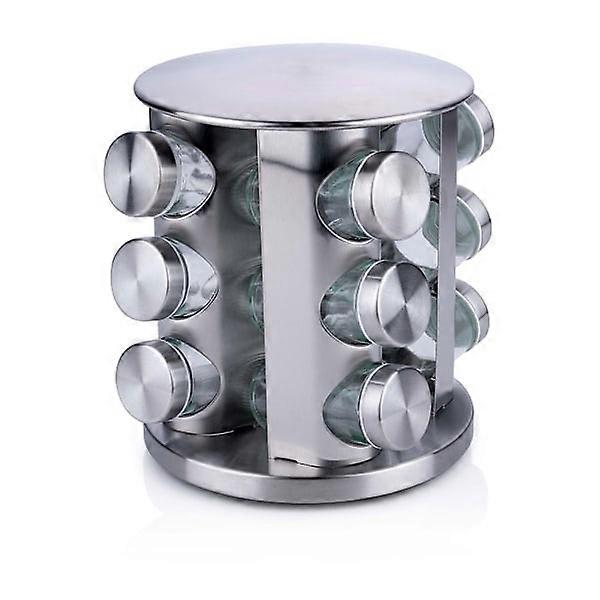 Rotating spice rack with 12 jars