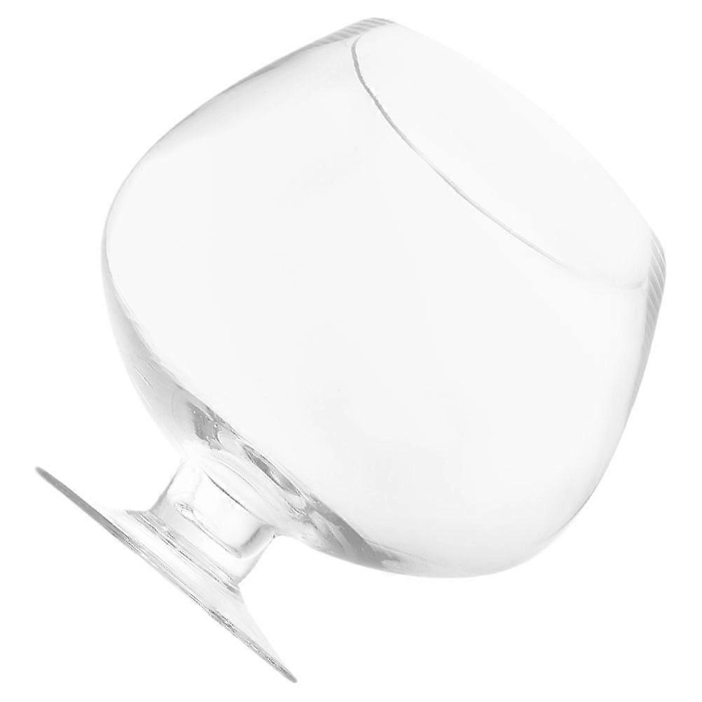 Transparent Aquarium Tank Goldfish Bowl Clear Small Aquatic Aquarium Goblet Shaped Desktop Fish .8×9.8×9.8in 1Pcs