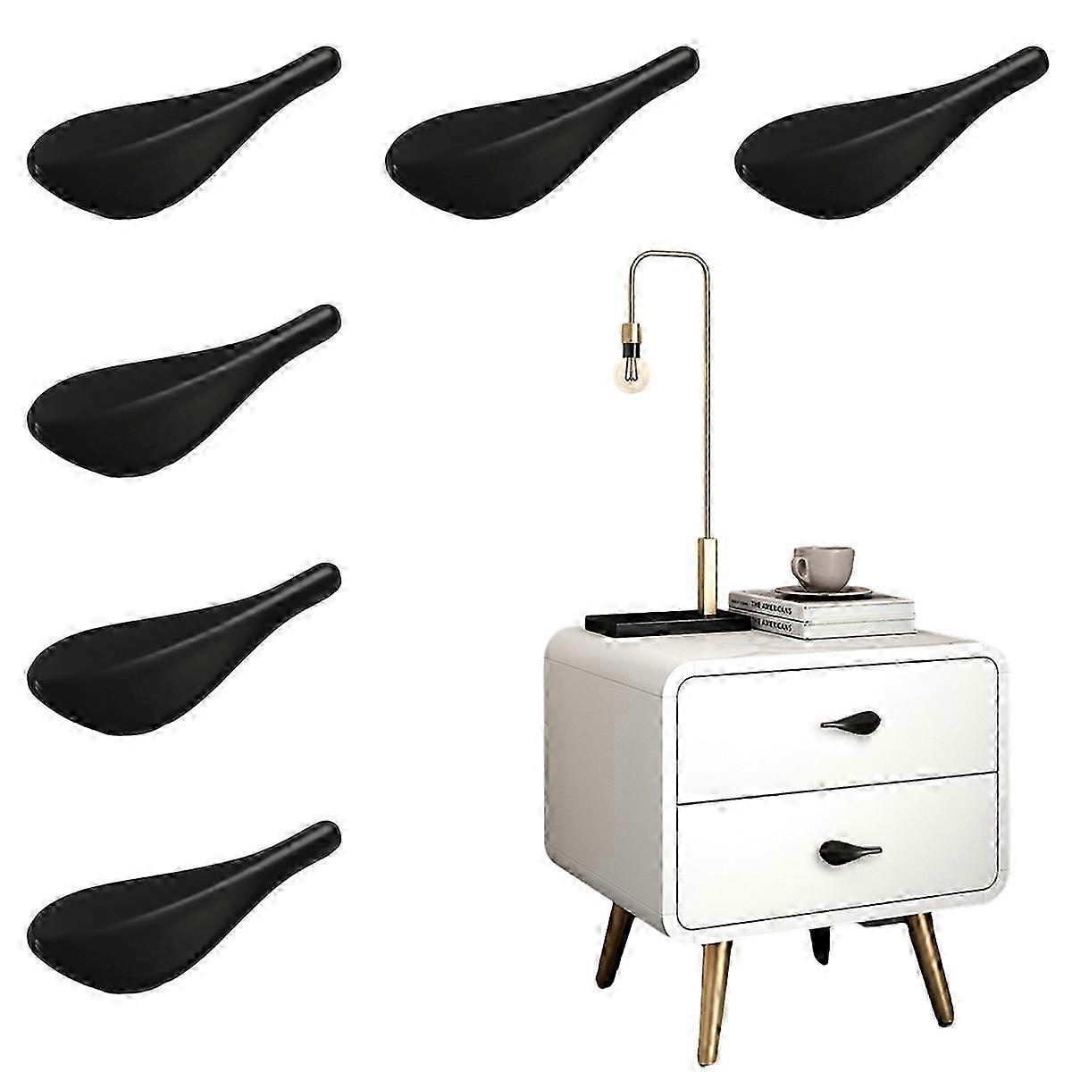 2025 6Pcs Leaf Knobs Handles Pulls , Art Deco Style Leaf-Shaped Cabinet Wardrobe Door Pulls, Two-Hole Knobs
