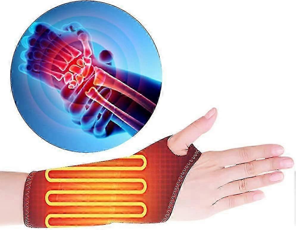Heated Wrist Wrap, Electric Wrist Warmer With 3 Temperature Settings Usb Therapy