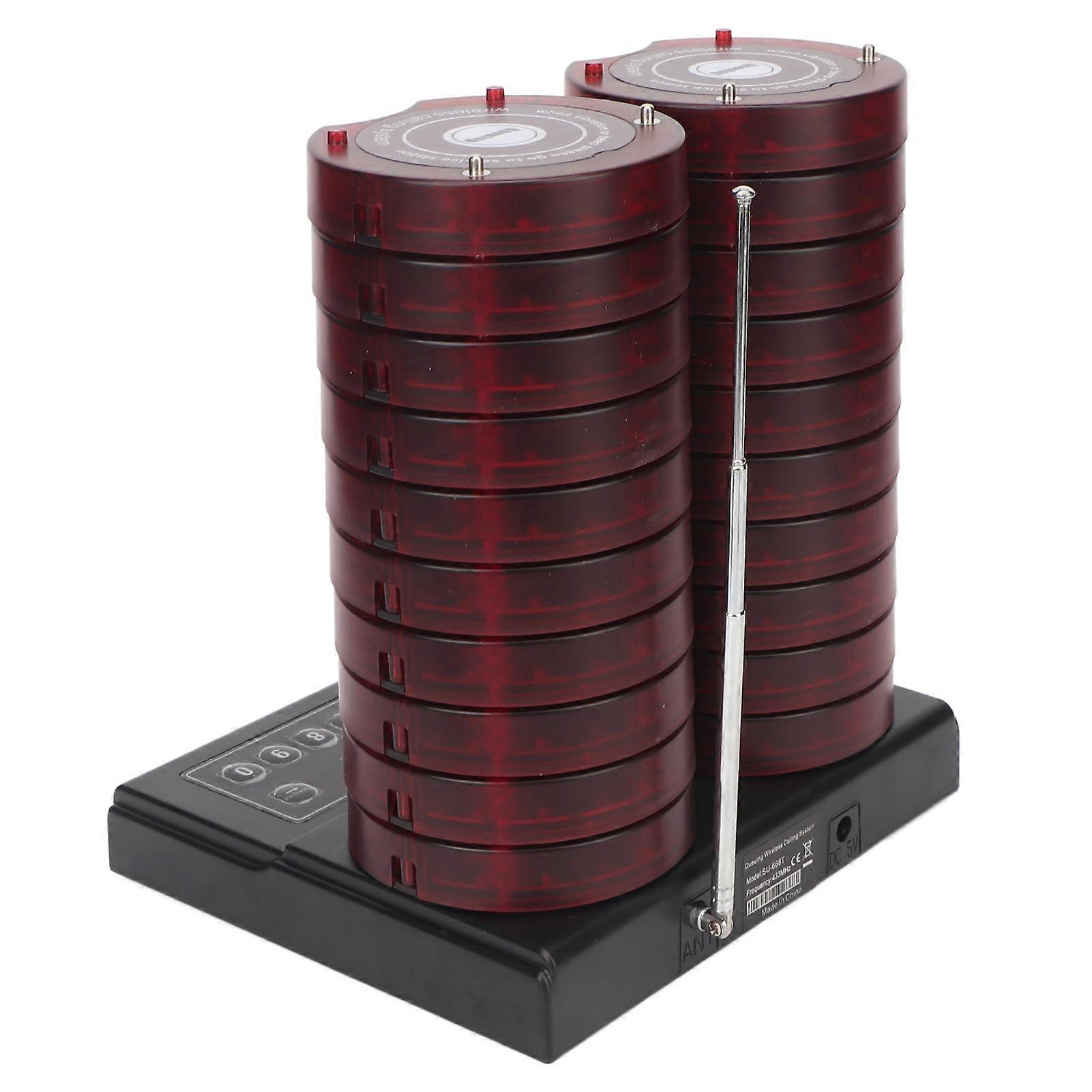 Wireless Calling System 20 Call Buttons Professional Restaurant Pager System for Nurse Hospital Hotel