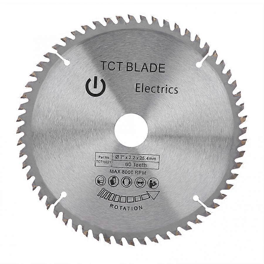 7 Inch (180mm) 60 Teeth Carbide Circular Cutting Disc For Steel, Aluminum, Wood And Plastic