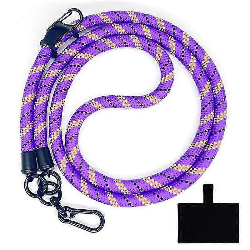 Type Y 10mm Crossbody Phone Lanyard Polyester Anti-Lost Neck Hanging Strap with Tether Tab