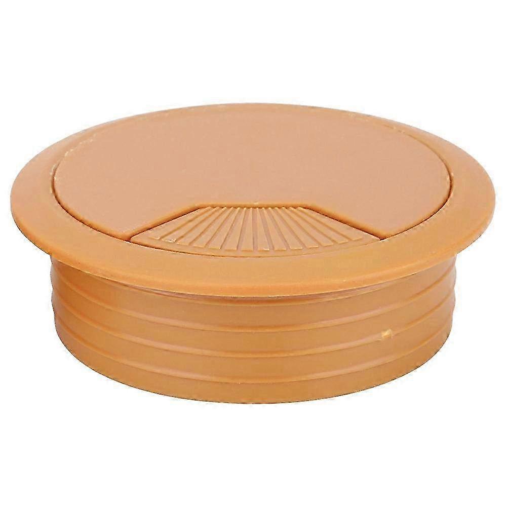 20 Pcs Thickened Round Wire Box Cable Grommets for Computer Desk - Brown Table Wire Hole Covers for Neat Cable Management