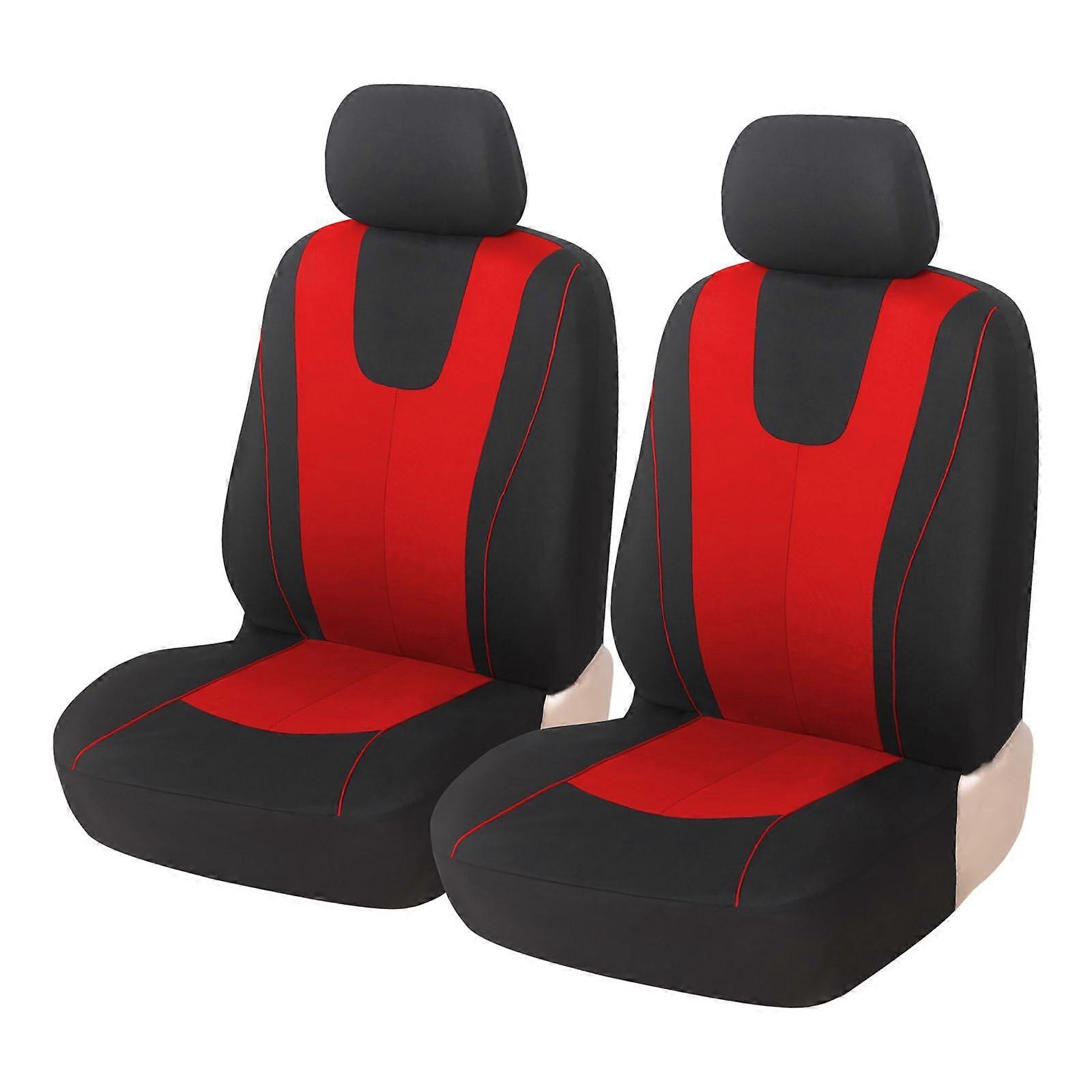 Car Seat Cover for Rolls-Royce Cullinan Ghost Phantom Spectre, Non-Slip 2-Piece Front Seat Cover Red