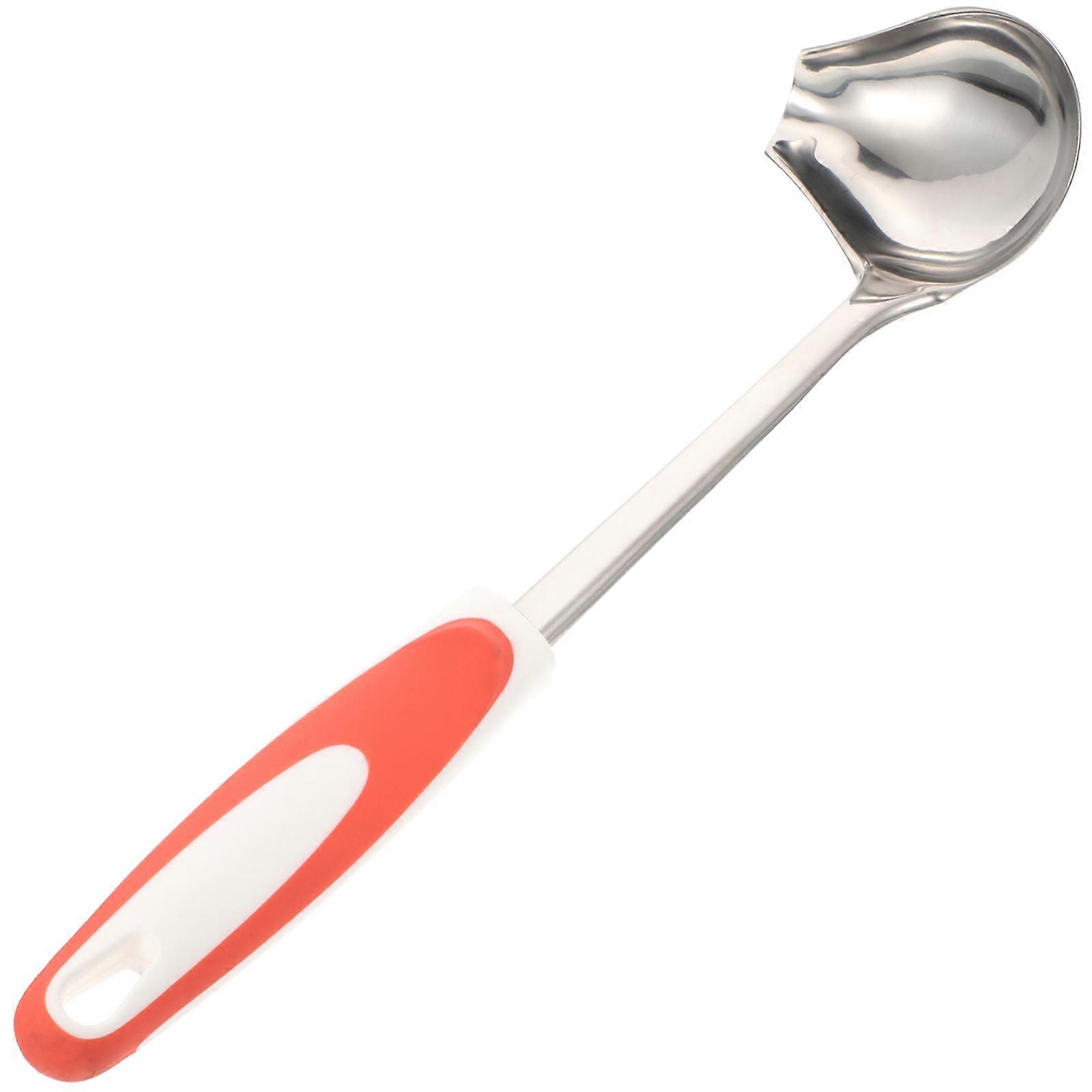 Stainless Steel Gravy Spoon with Non Slip Design, Elegant Kitchen Utensil for Soup, Sauces, and Dressings, Ideal for Restaurants and Home Chefs