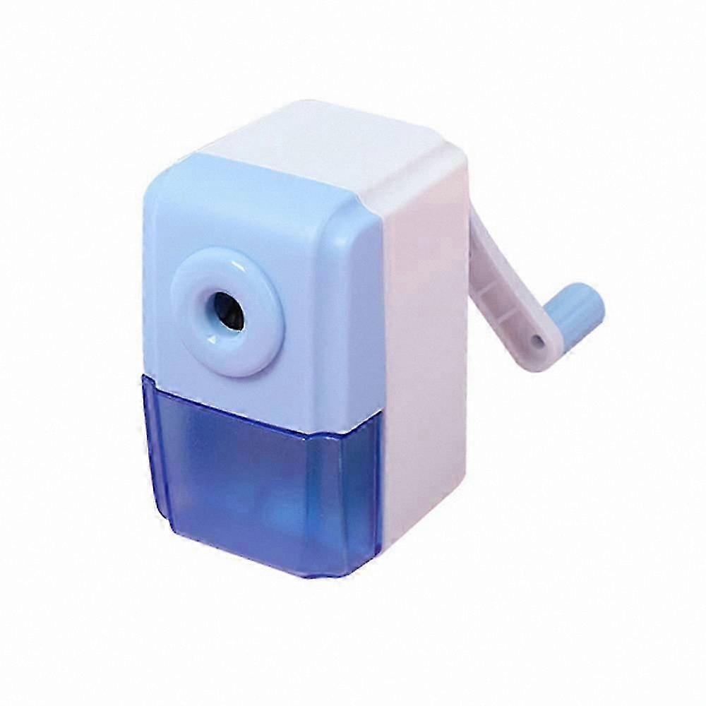 Handheld Manual Pencil Sharpener for Colored Pencils, Desktop School Stationery for Kids, Students, and Office Use (Blue)