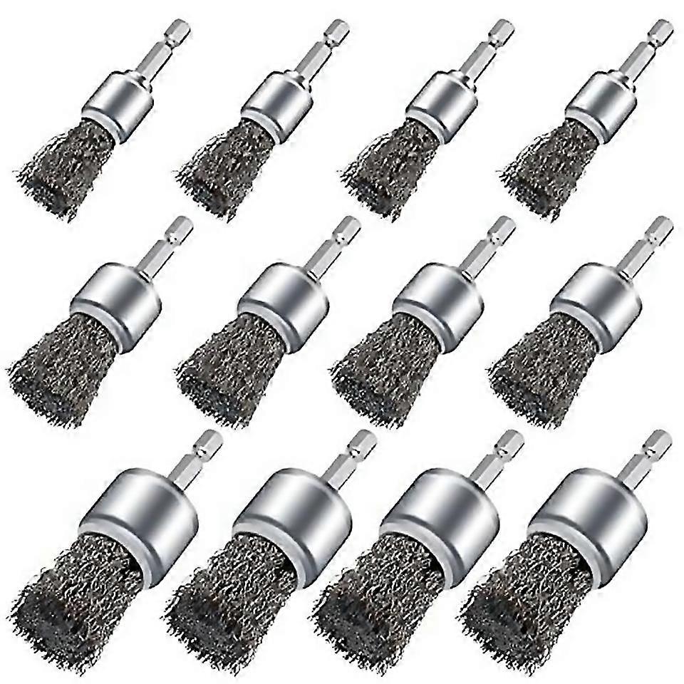 For 12pcs Wire Brush Wheel For Drill Wire Wheel Cup Brushes
