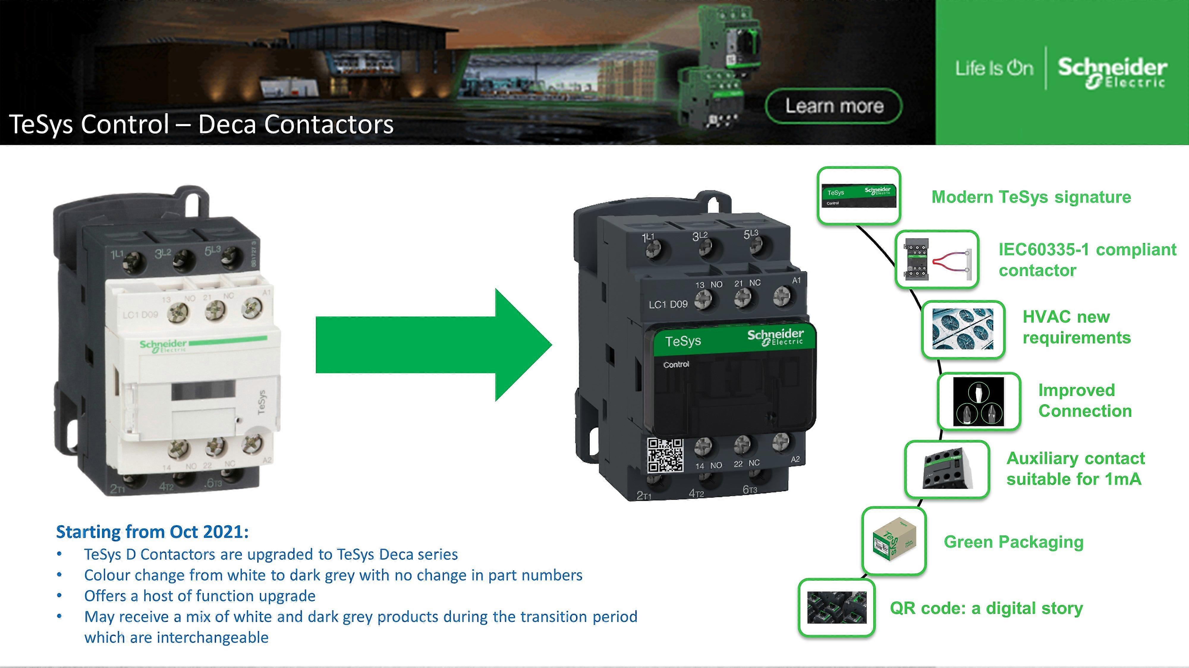 Schneider Contactor 3p 25a 110v Ac Tesys D Lc1d096f7