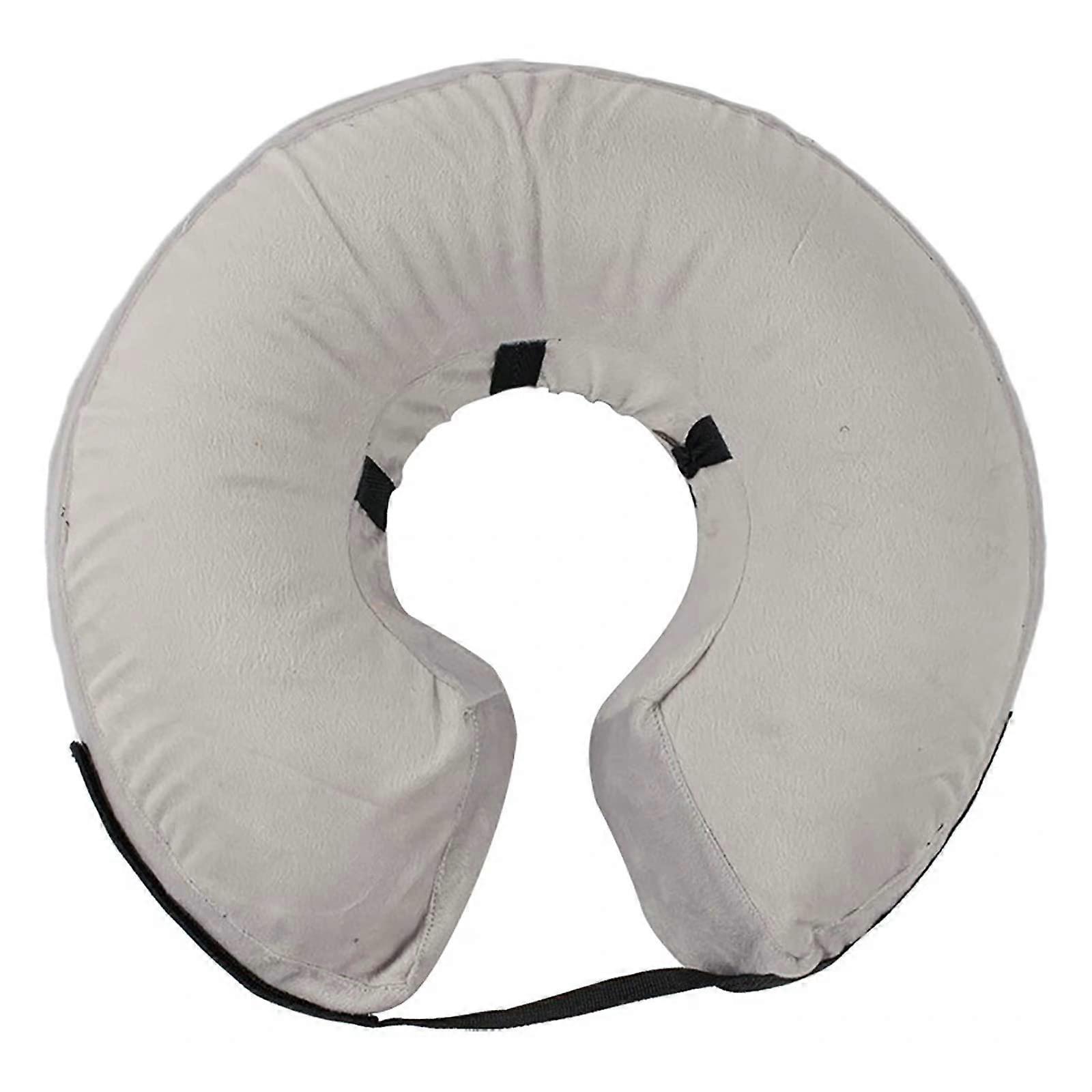 Inflatable Protective Collar for Dogs and Cats XL - Soft Recovery E Collar for Pets Gray Color Vision-Friendly Design