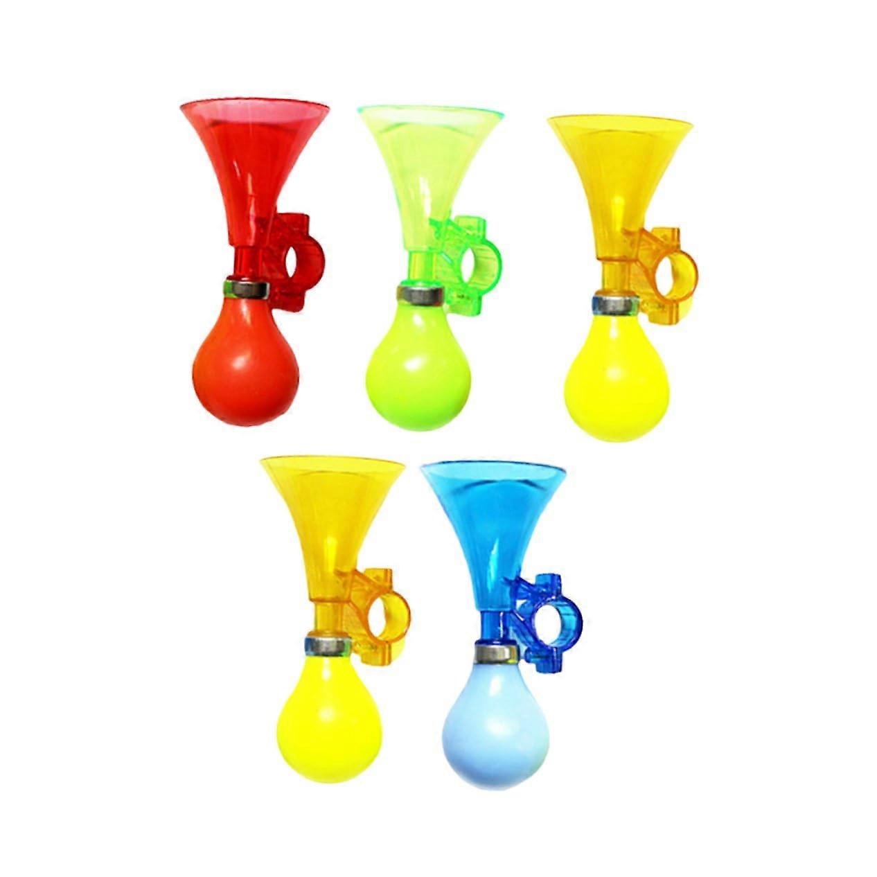 Loud Bicycle Horn 5 Pack, Durable Weatherproof Handlebar Hoot for Bikes and Scooters, Random Colors, Easy Installation