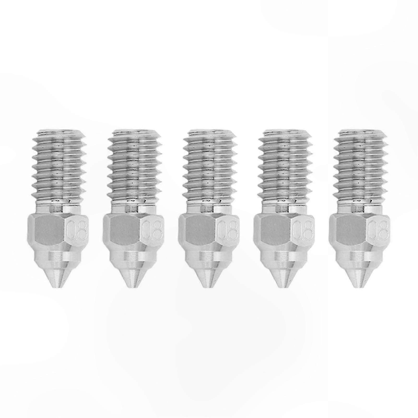 5PCS 1.75mm M6 High-Speed Nozzle for 3D Printers, Compatible with Creality 5 S1-HY Hotend Systems
