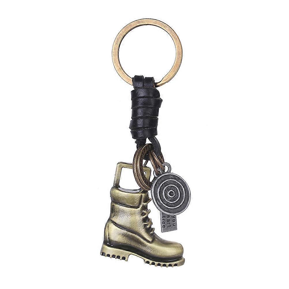Corda fatta a mano portachiavi ciondolo boot shape accessorio portachiavi retrò ideale per la laurea di Natale 1 set