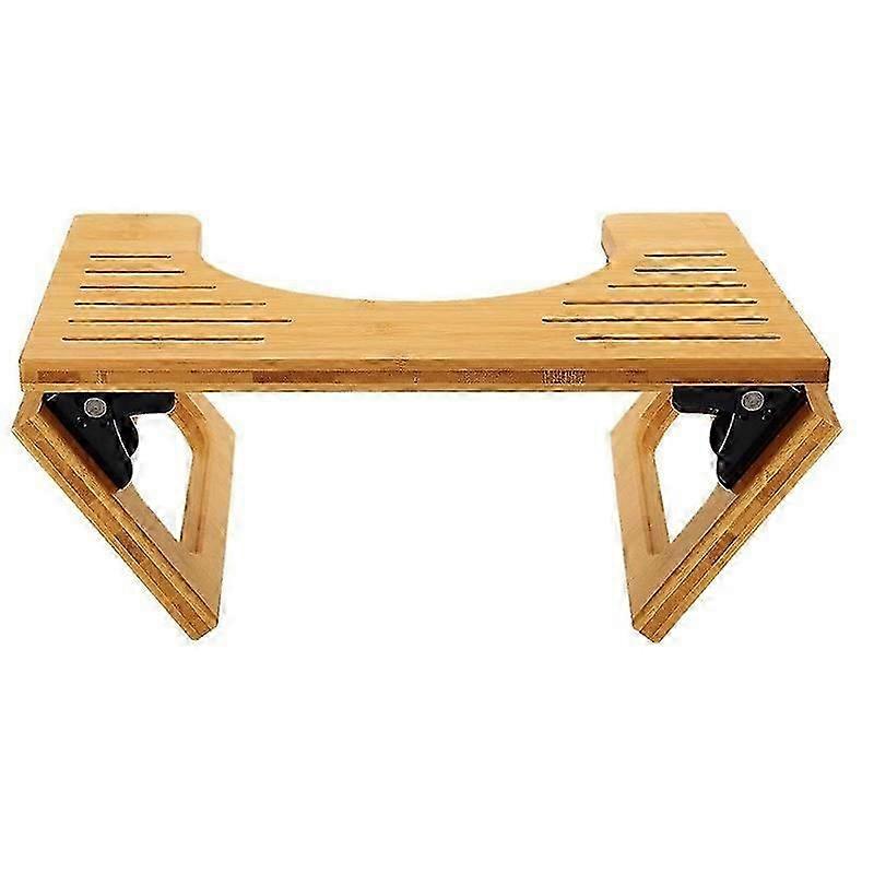 Adult Toilet Folding Stool - Foldable Bamboo Step Stool - Easy to Store - Combats Hemorrhoids, Constipation, Flatulence - Adult Toilet Stool