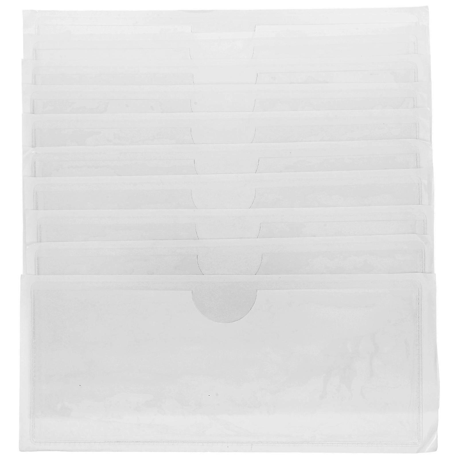 10pcs Self Adhesive Card Sleeves Perfect for Protecting and Displaying Cards Labels and Permits Waterproof PVC Material