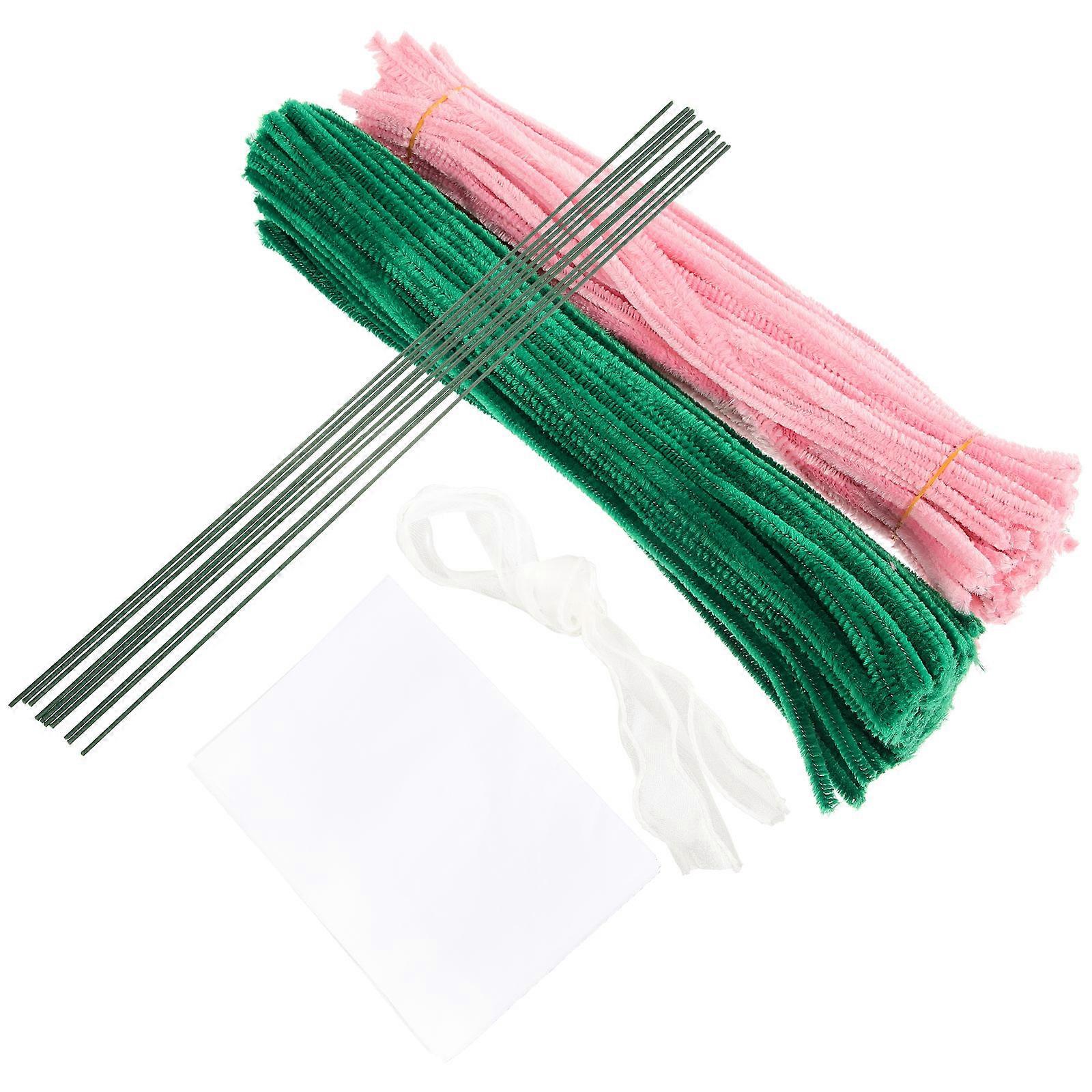 Flexible Floral Sticks For Simulated Flower Bouquet Art Studio Use Assorted Color 1 Set