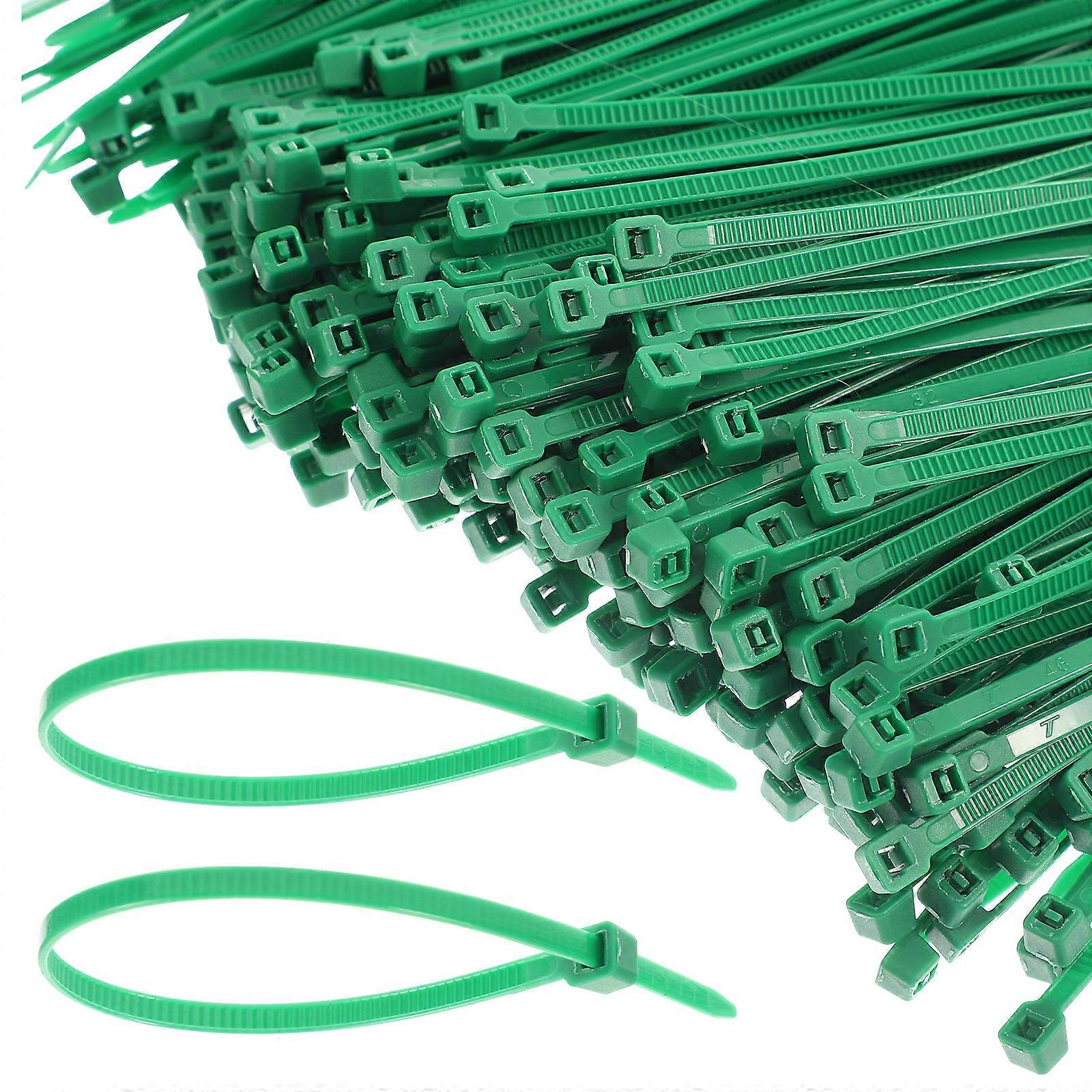 Nylon Zip Ties 500Set For Cable Management And Outdoor Projects In Green Color With Self-locking Function