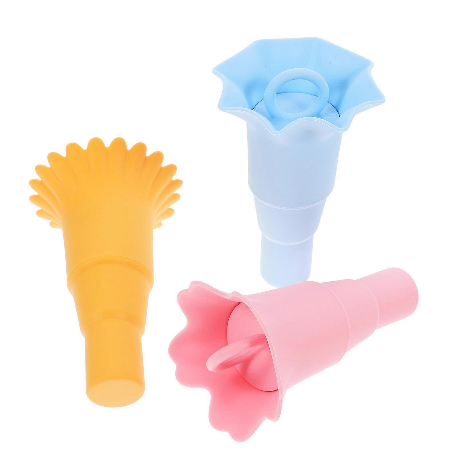 3pcs Silicone Ice Cream Holders, Leakproof Drip Popsicle Stands, Dishwasher Safe for Snacks and Treats