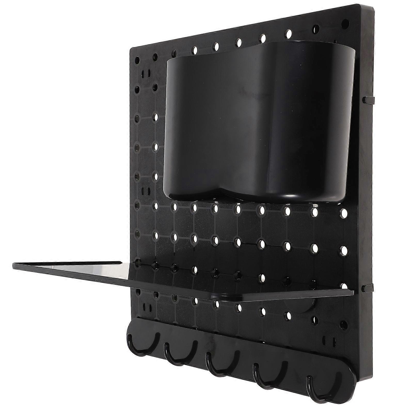Black ABS Wall Organizer for Home Use Strong and Durable Multi Functional Storage Great for Jewelry