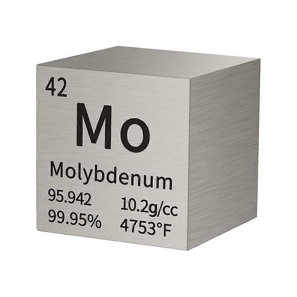 Molybdenum Square Density Squares, Pure Metal for Element Collections, Laboratory Experiments, Periodic Table Collection (1), Easy Installation