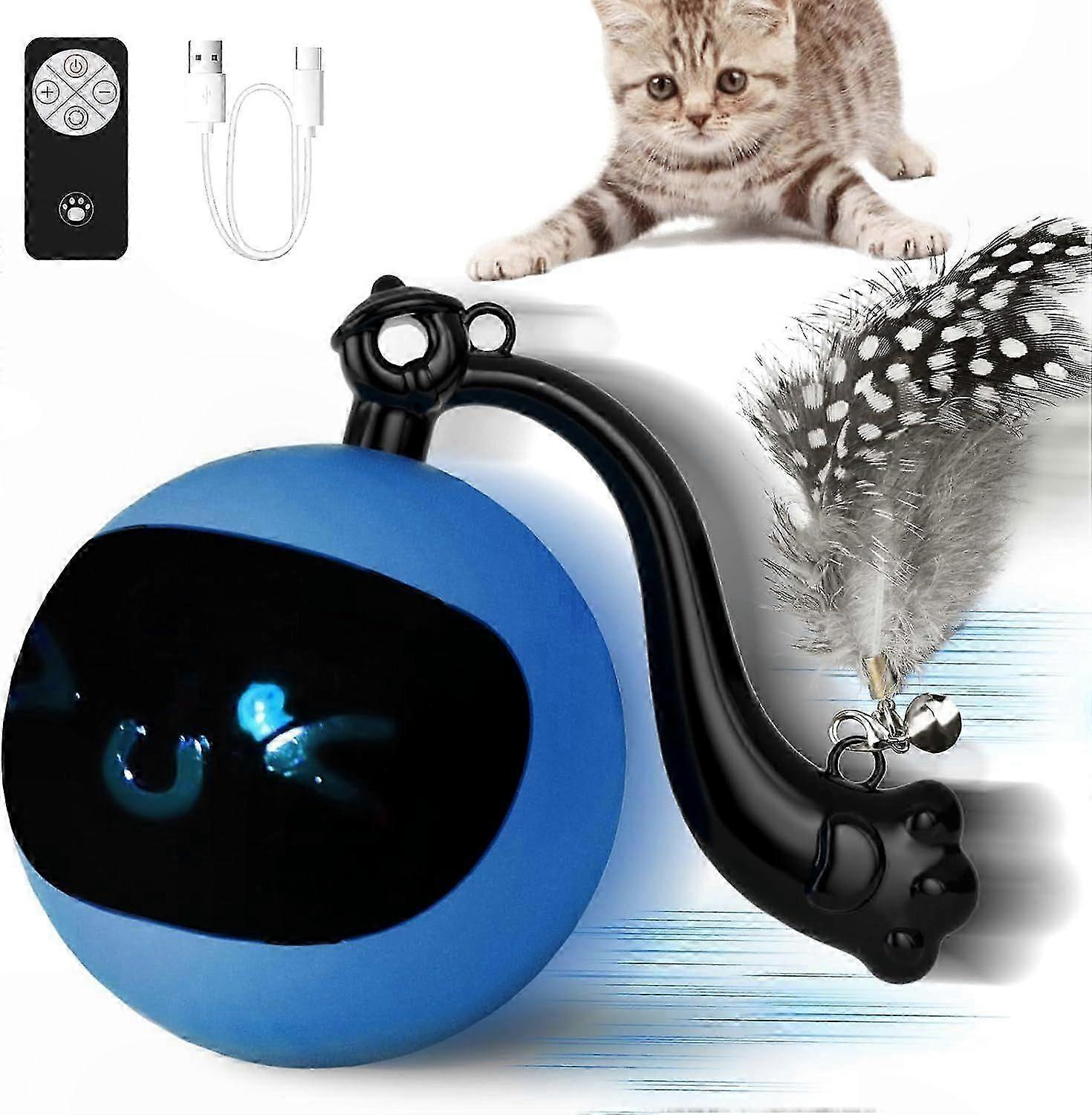 Interactive Cat Ball with Remote Control and LED Lights for Playful Kittens