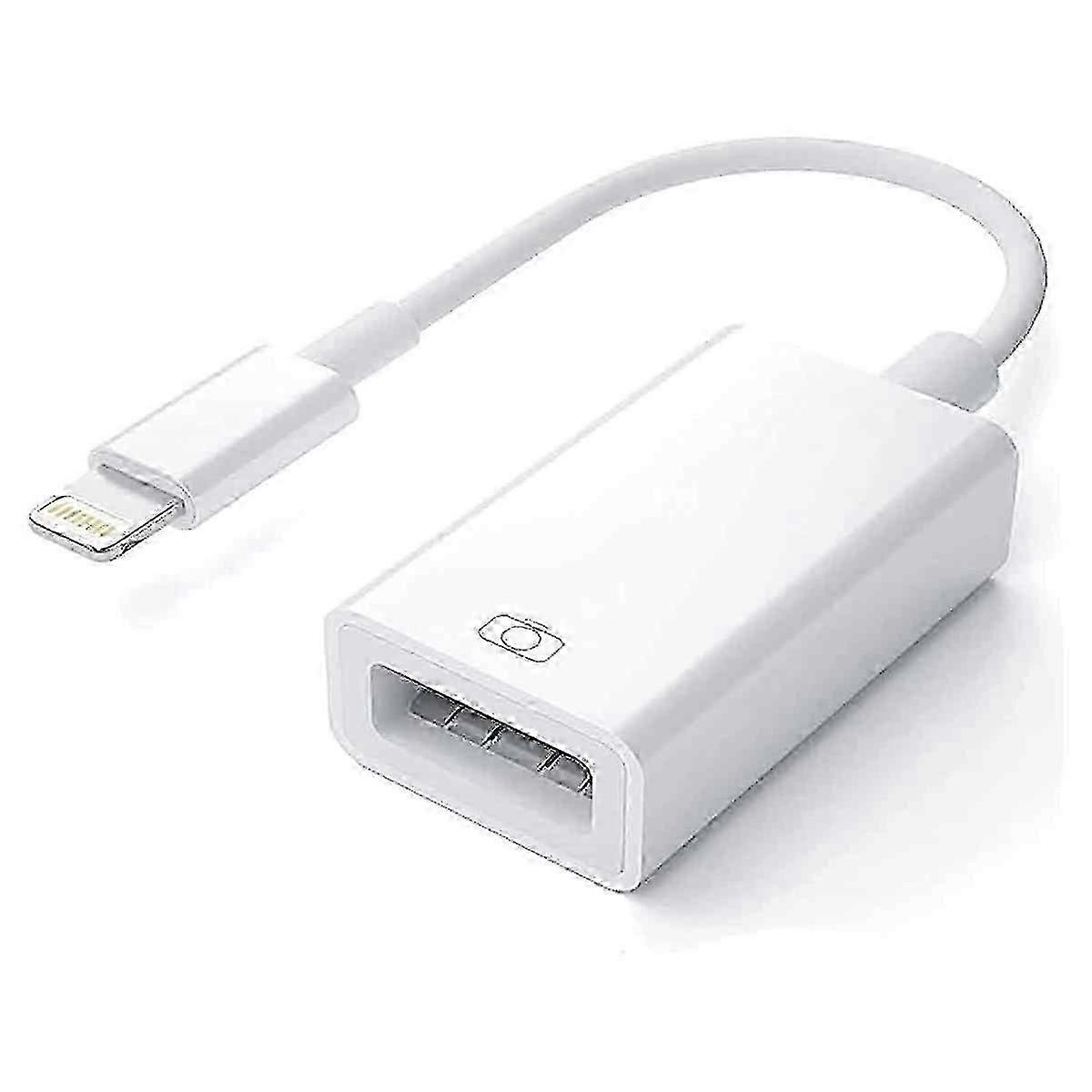 2025 Apple MFi Certified Lightning to USB Camera Adapter, Plug and Play for