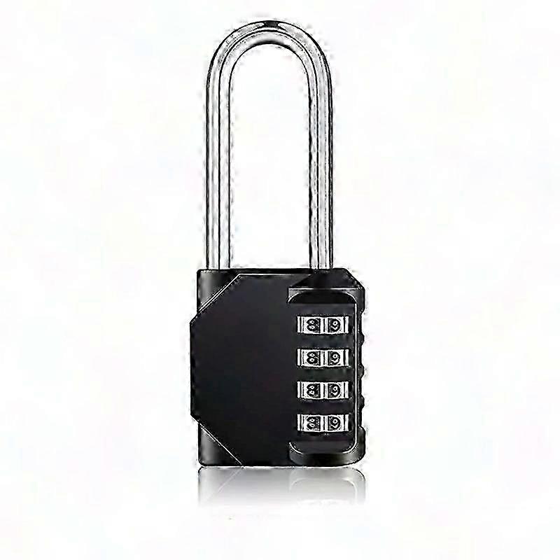 Black Long Shackle Combination Padlock for Secure Locking