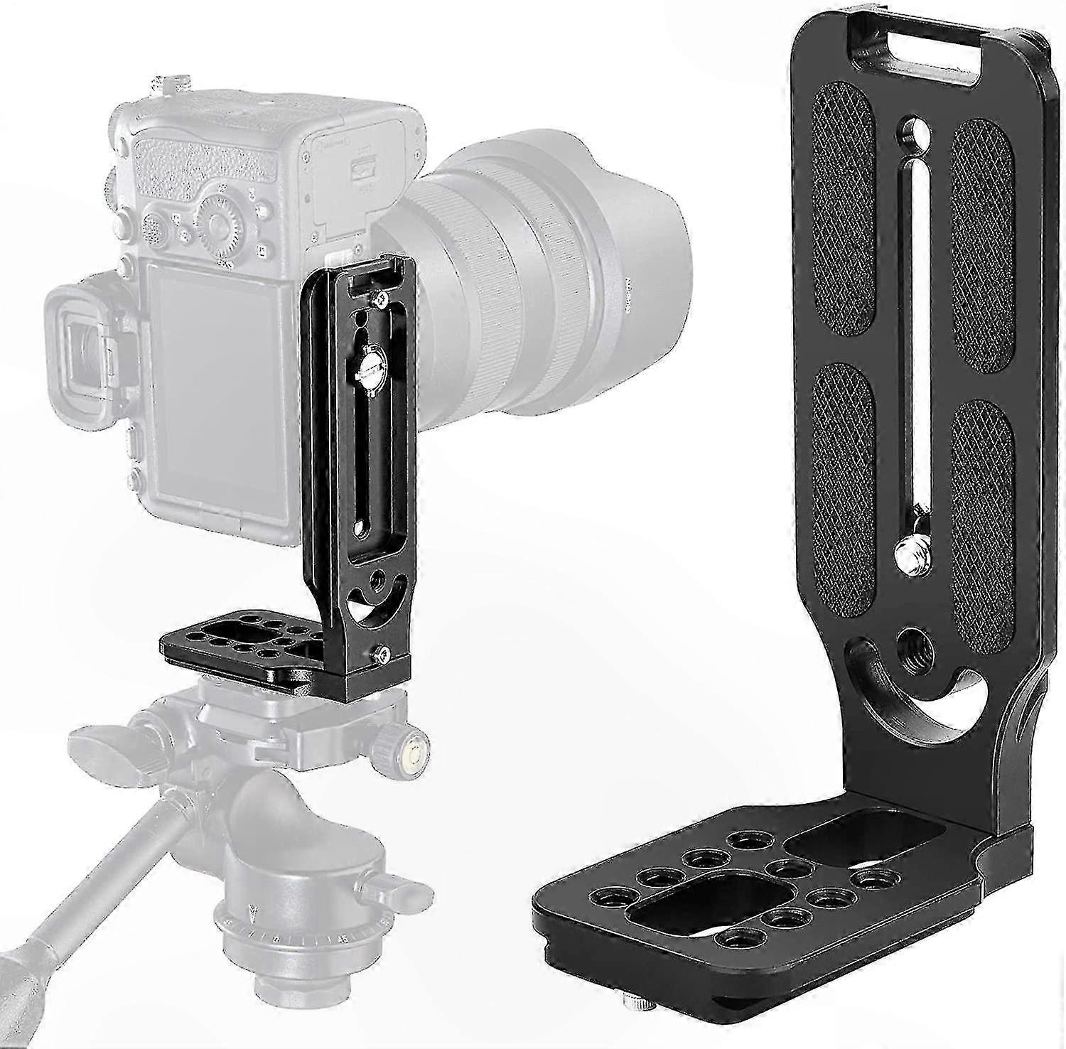 Universal DSLR Camera L-Bracket Quick Release Plate för kompatibilitet med stativ och stabilisator
