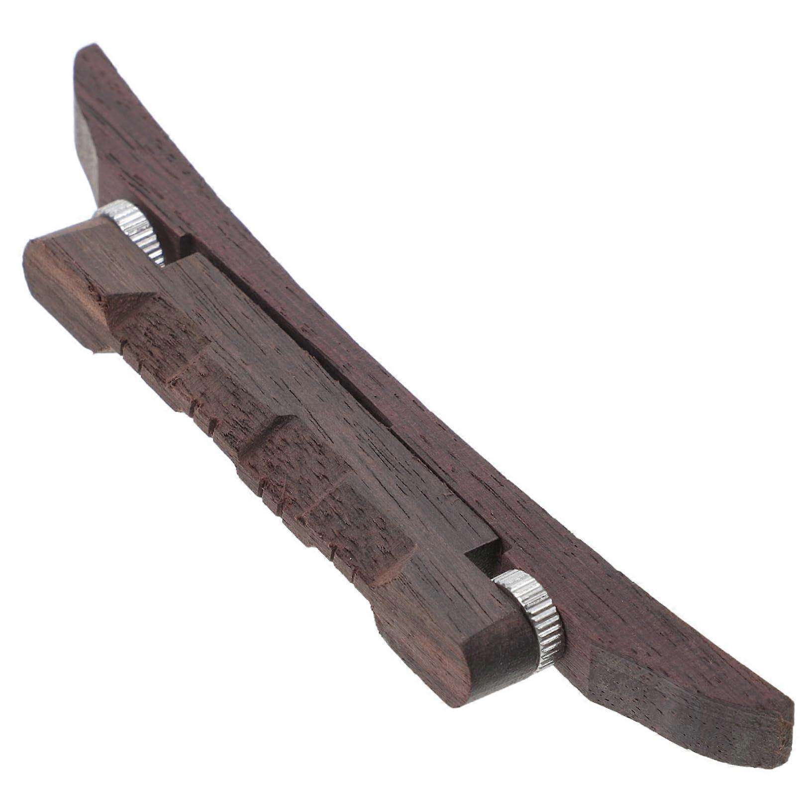 Rosewood Mandolin Bridge Adjustable Height Durable Design Easy Installation Replacement Part for Mandolin Players