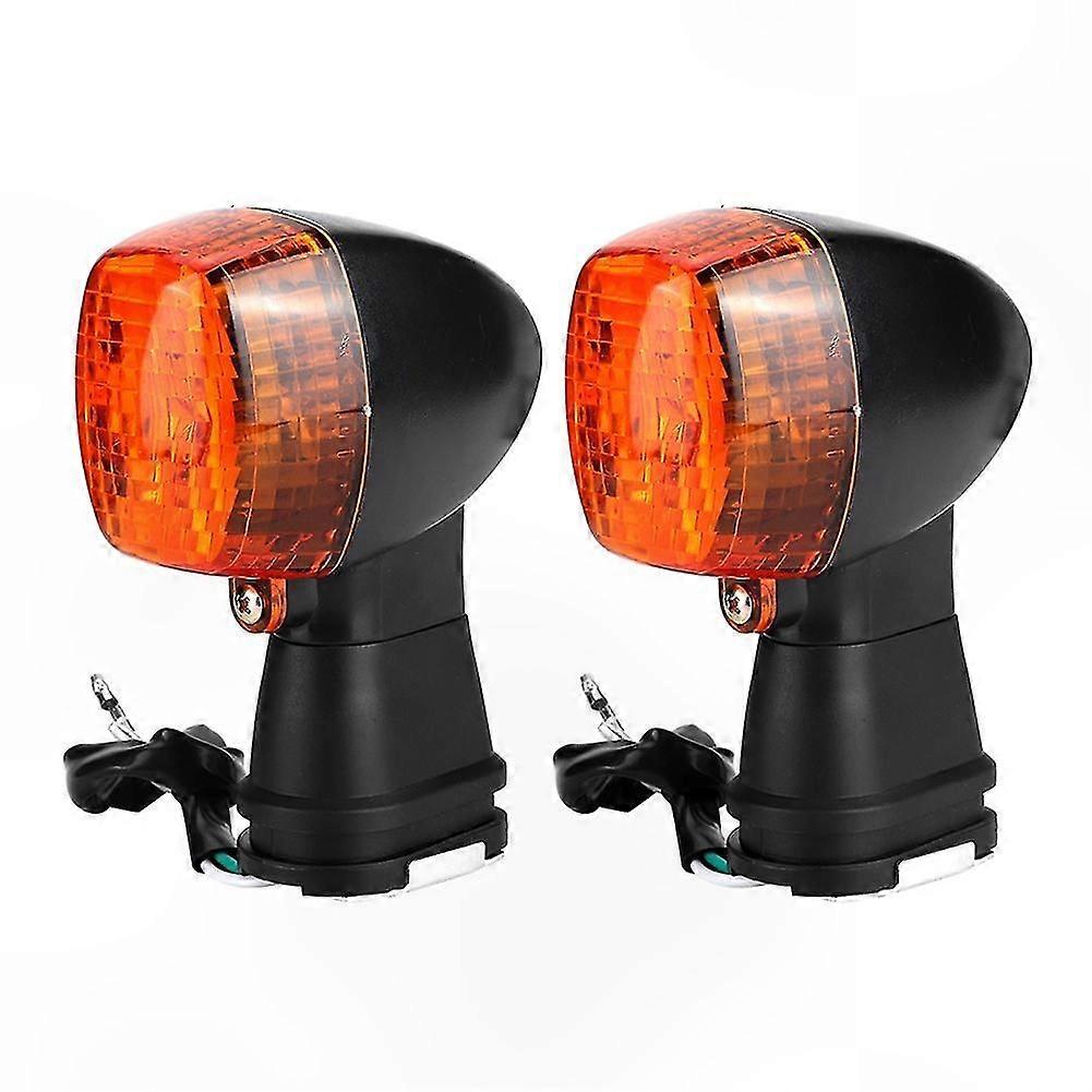 Universal Motorcycle LED Turn Signal Lights, Black & Yellow, Compatible with Multiple Models