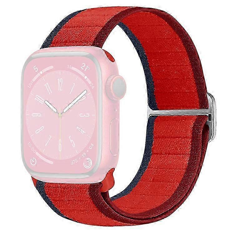 Watch Band Compatible for Apple Watch Series: Elastic Nylon Figure-8 Buckle Strap for All Models & Sizes 42mm, 41mm, 40mm & 38mm