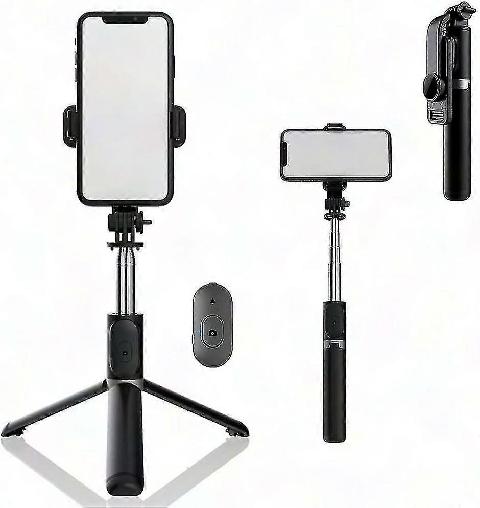 Selfie Stick Stativ, Bärbar Utdragbar 3-i-1 Rostfritt Stål Telefonstativ För & Android