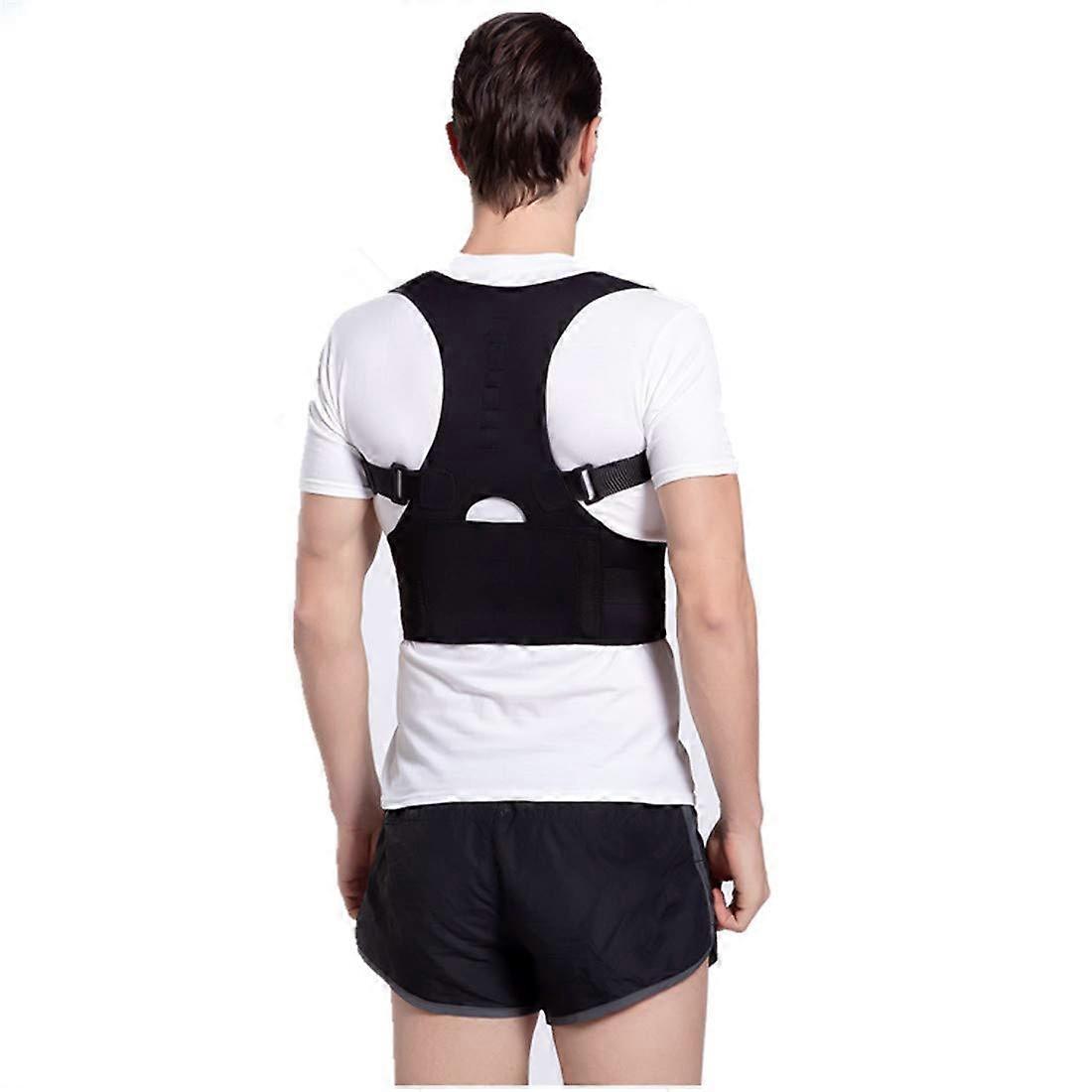 Posture Corrector Back Support Trainer Shoulder Strap for Neck Back, Black, S