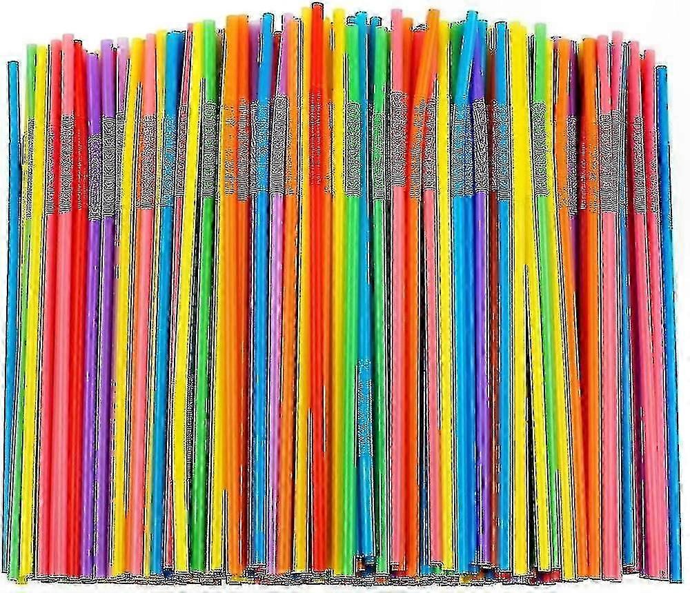 500 Count Vibrant Bendable Drinking Straws, Flexible Plastic, BPA-Free