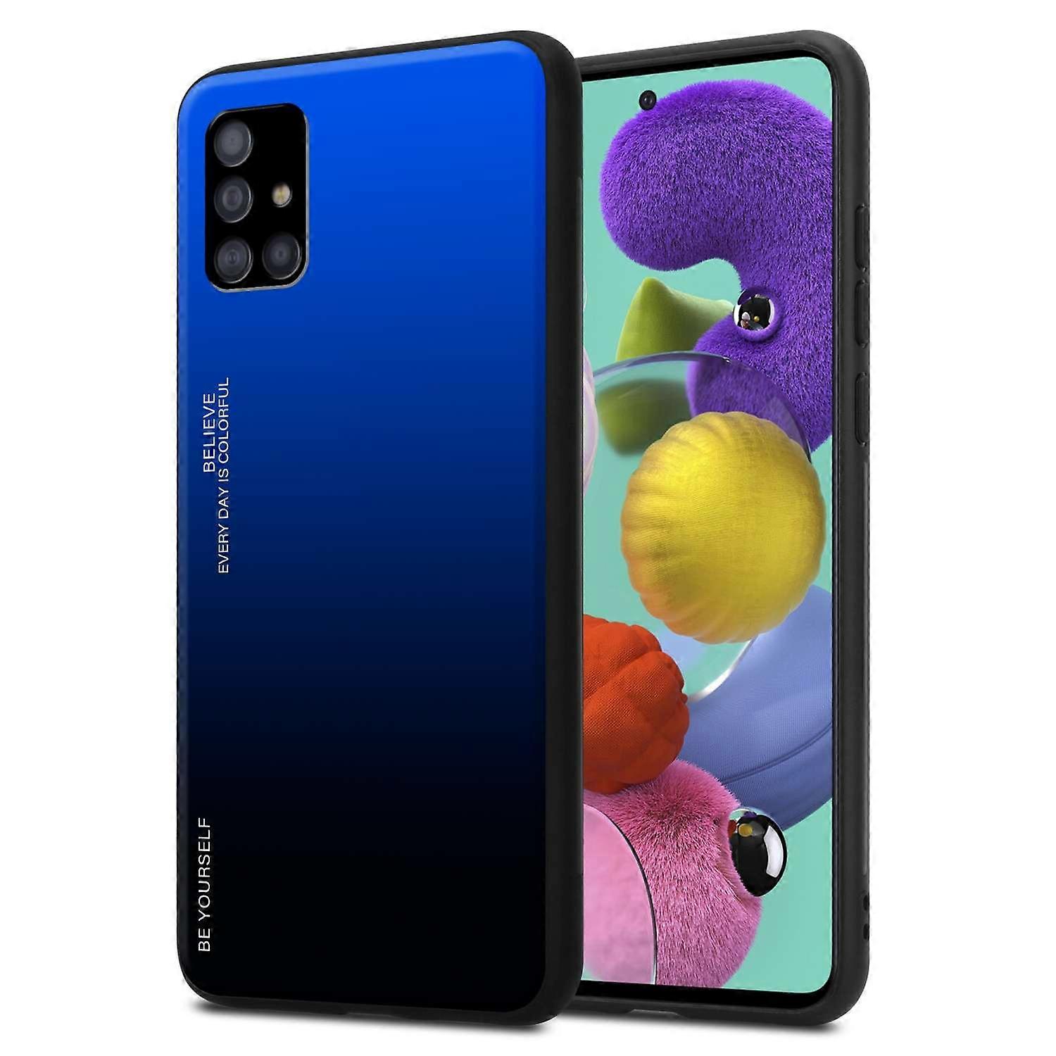 Samsung Galaxy A51 5G TPU Protective Case - Back Cover with Protective Glass - Two-Tone