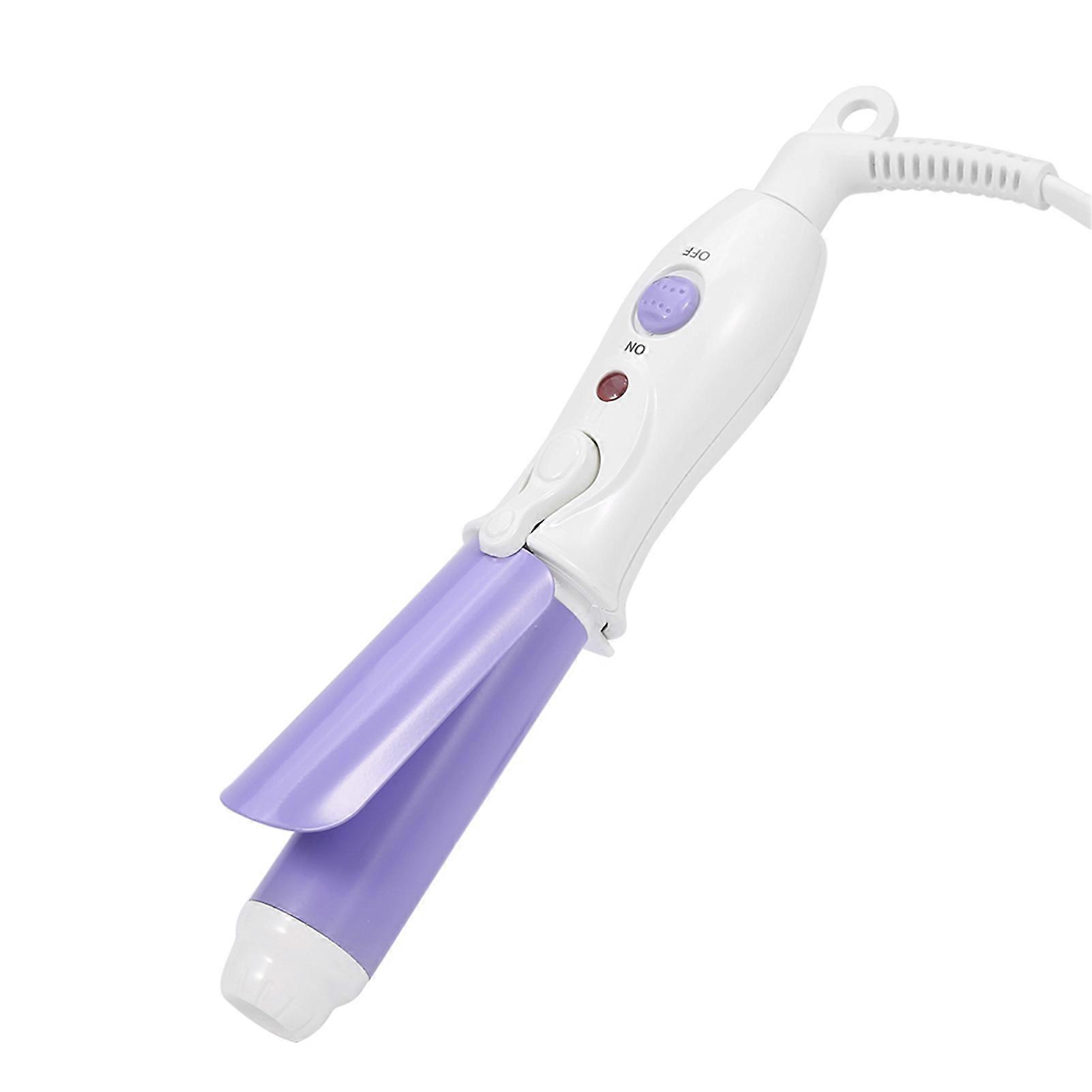 Mini Portable Ceramic Curling Iron for Deep Curly Bunches, Hair Wave Curler in Purple, Fast Heating, Travel Friendly Styling Tool