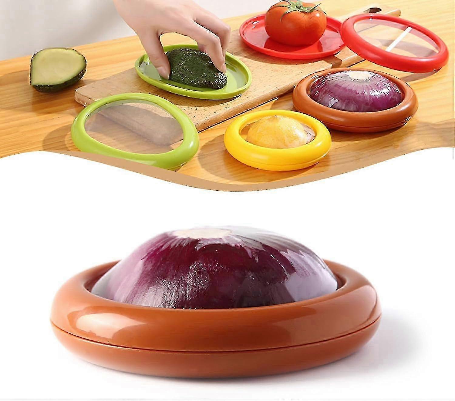 Silicone Fruit Storage Box, 1pc, Brown