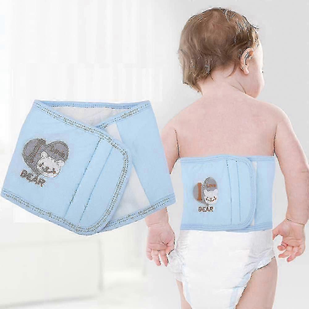 Newborn Umbilical Cord, 22.0x6.3in Adjustable Abdomen Apron Keep Warm Wrap Newborn Waist Support Band For Toddler Boys Girls(blue)