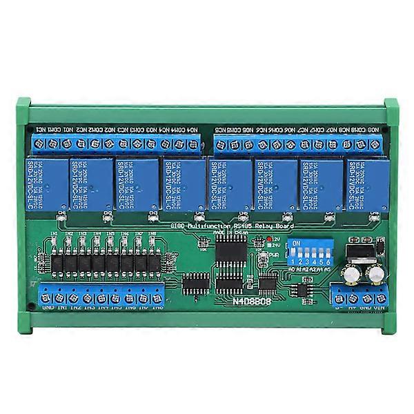 Rail Box Relay 8 ingressi 8 uscite modulo DIN35 scheda di espansione PLC con guscio RS485 12V