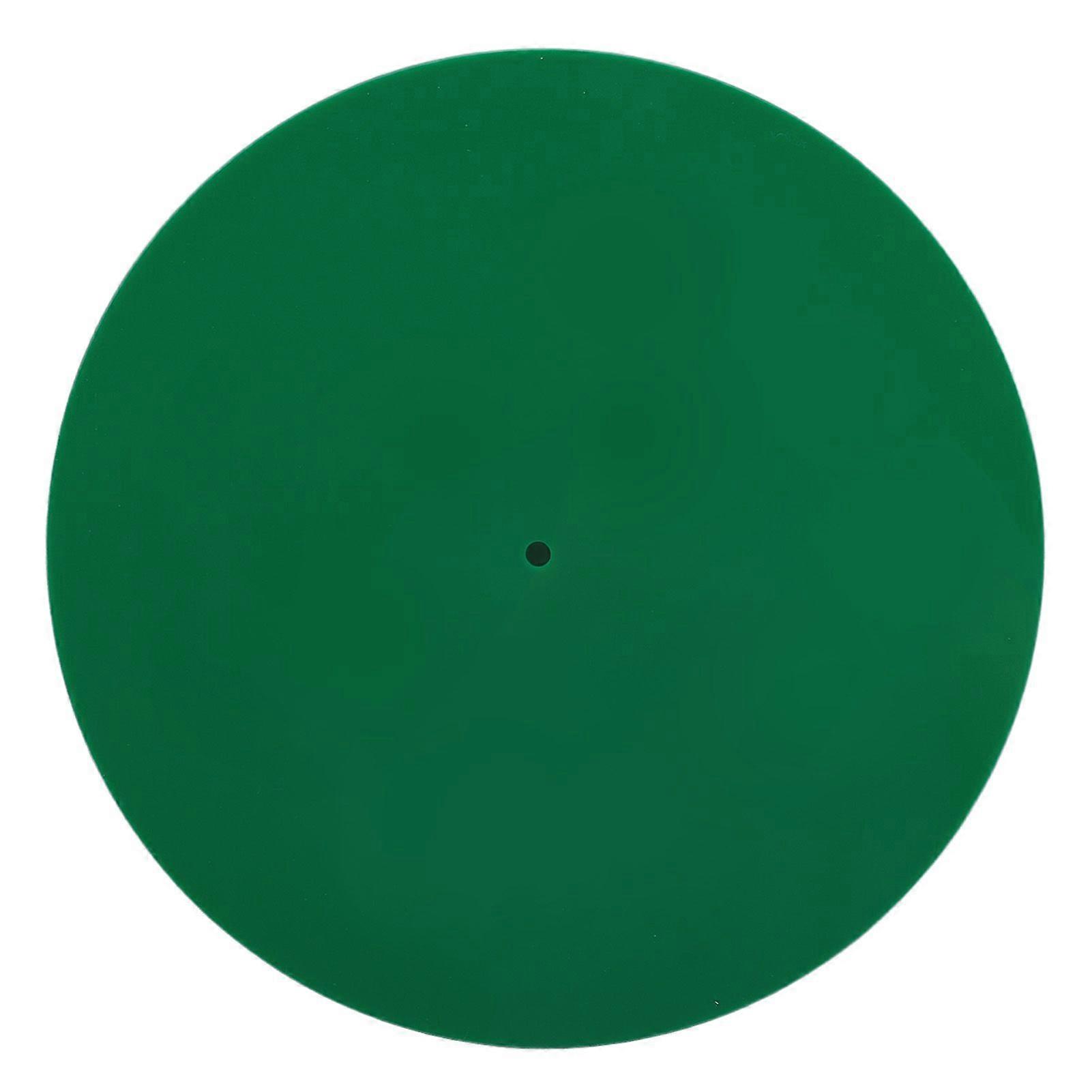 Turntable Mat Record Platter Slipmat Anti Static Acrylic Record Player Platter Slip Mats for 12 Inch Record Player Green