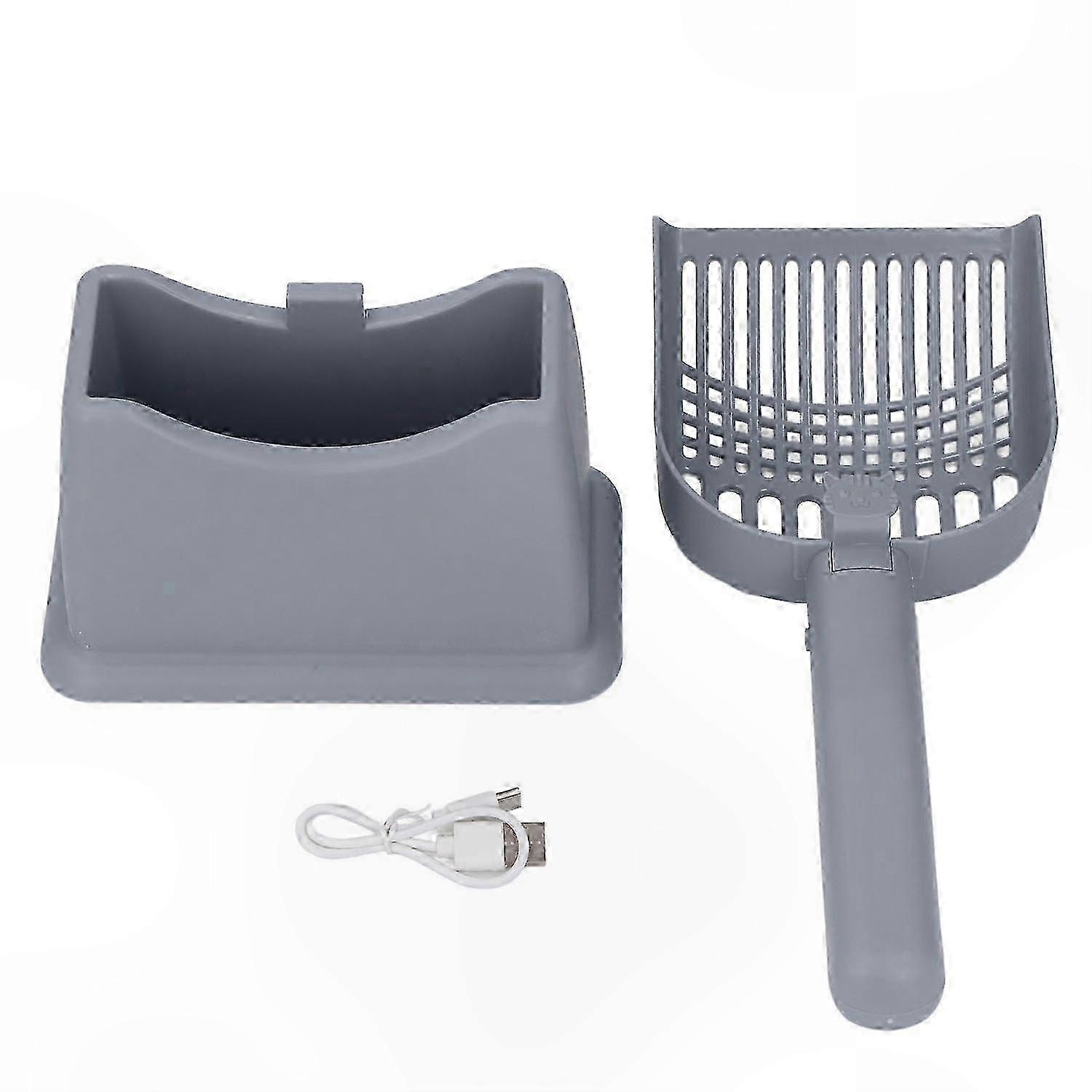 Rechargeable Cordless Cat Litter Scoop with Quiet Operation and Strong Vibration for Easy Cleaning Portable Design