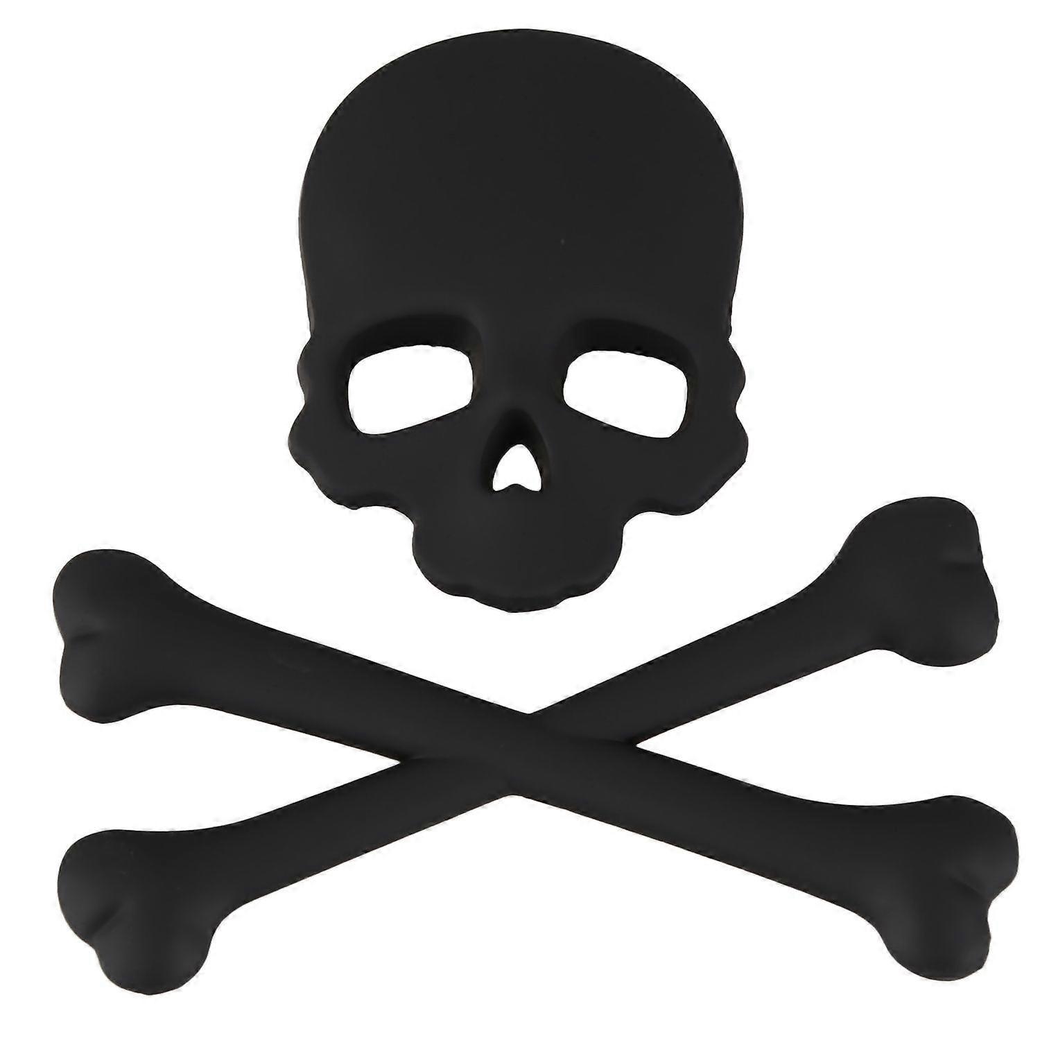 Bone 3d design motorcycle car emblem badge sticker black