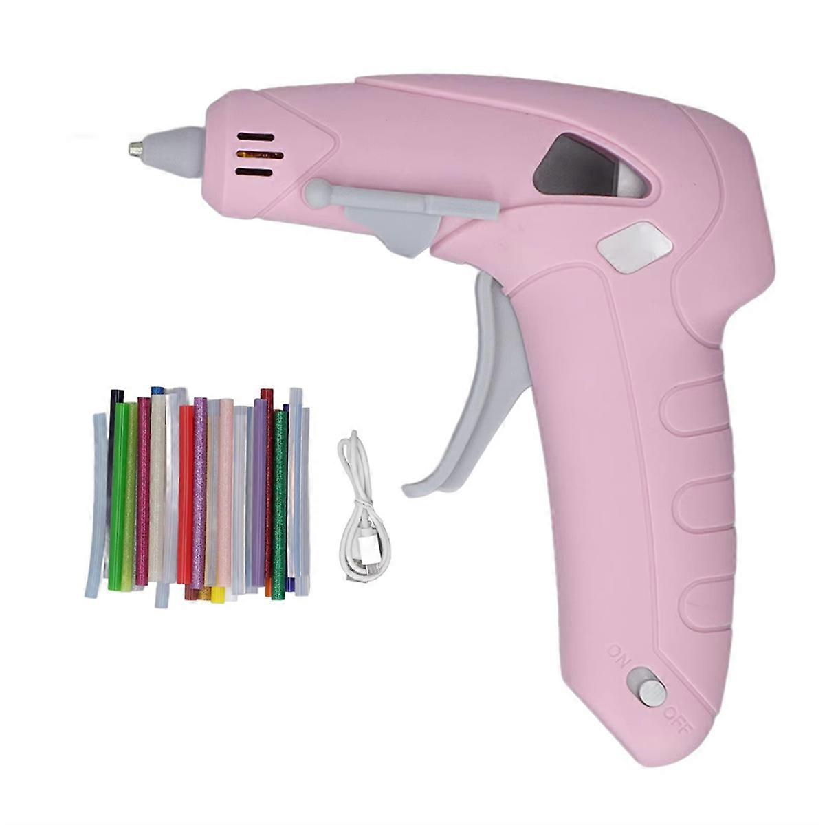 Electric Glue Cordless Glue Rechargeable Charging USB Leakproof Fast Heating with 30 Glue Stick for School